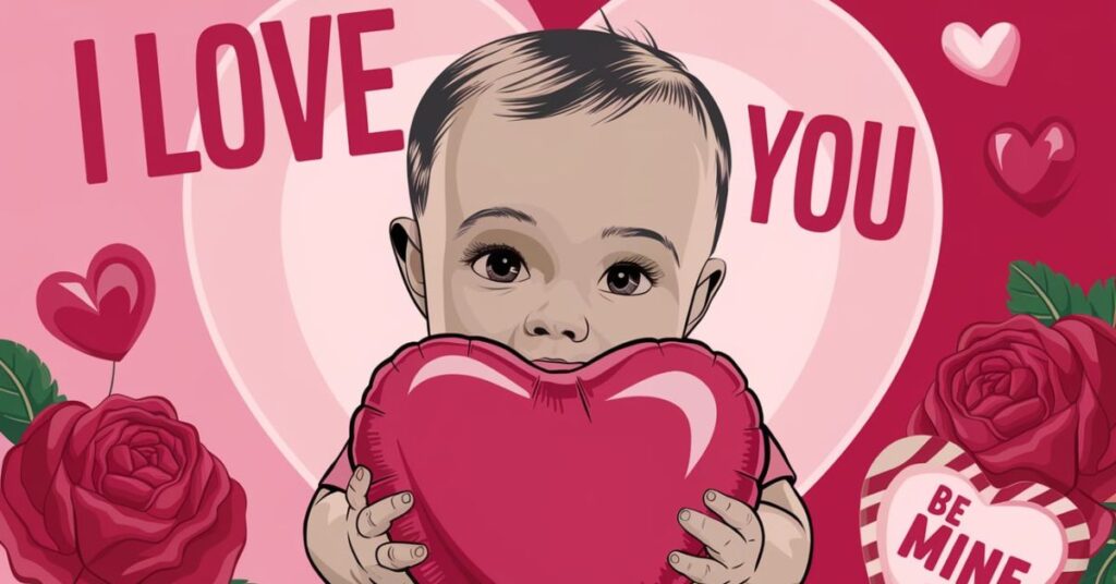 Lovable Captions for Your Baby’s Valentine Memories